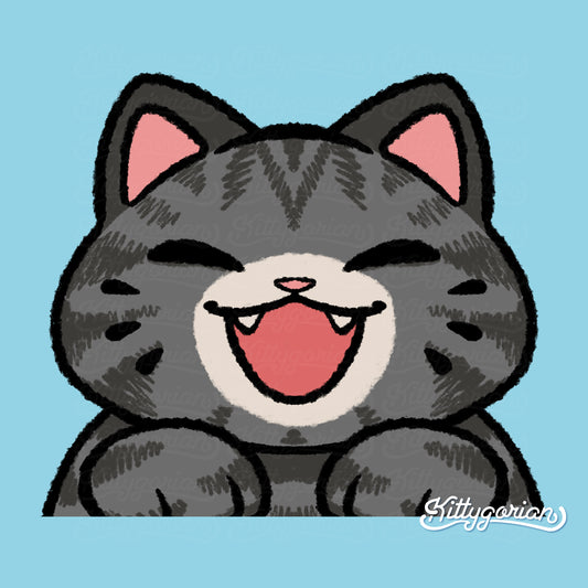 Grey Tabby Cat decal