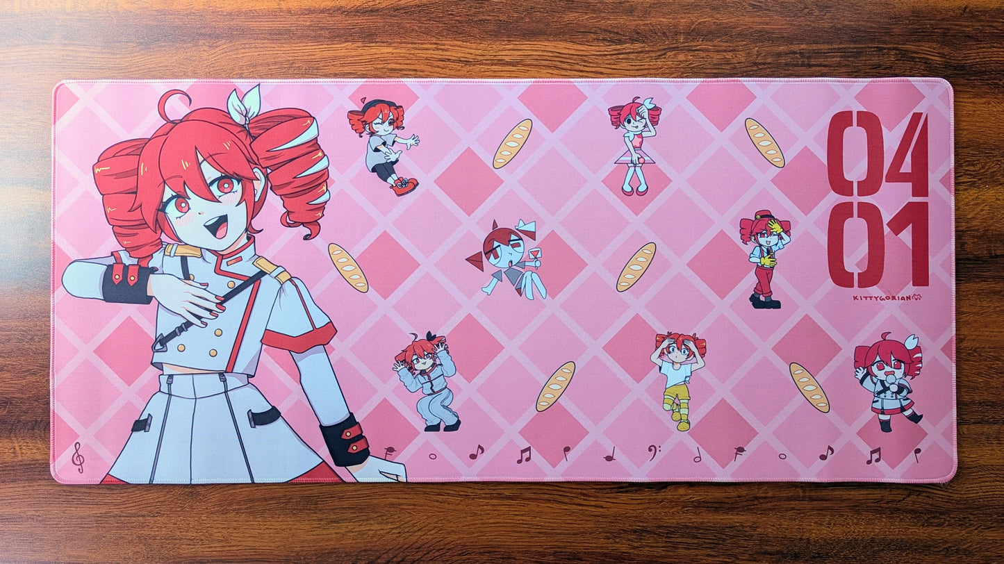 Full View of Kasane Teto Desk Mat