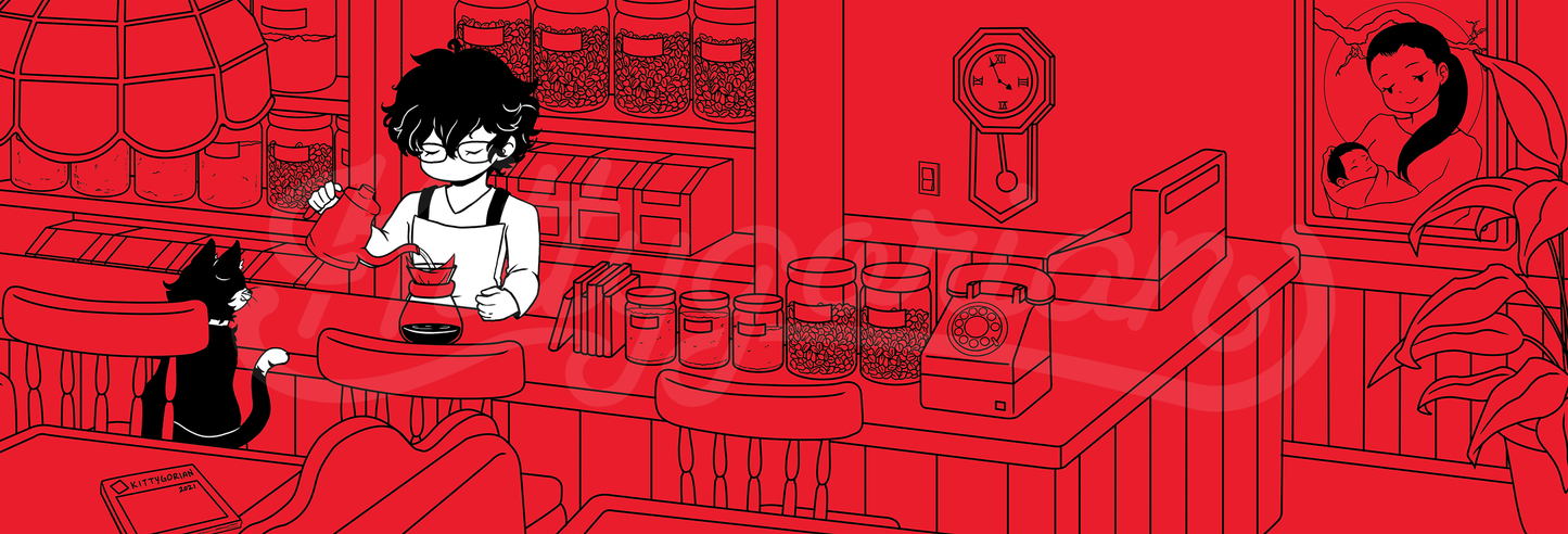Cozy Café landscape print || Persona 5