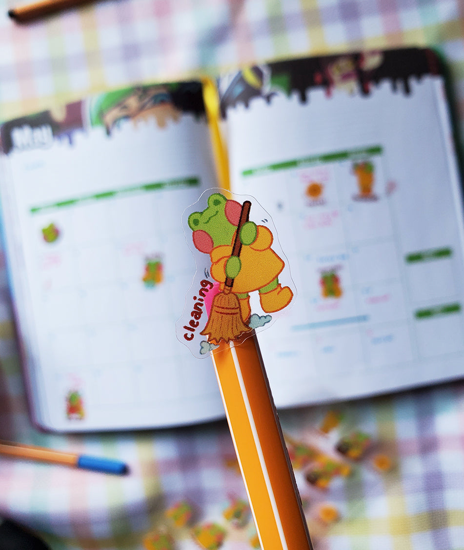 Rani Transparent journal stickers || Rani the Froggie