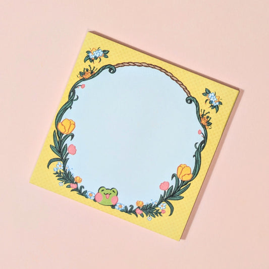 Rani Floral Wreath sticky note || Rani the Froggie