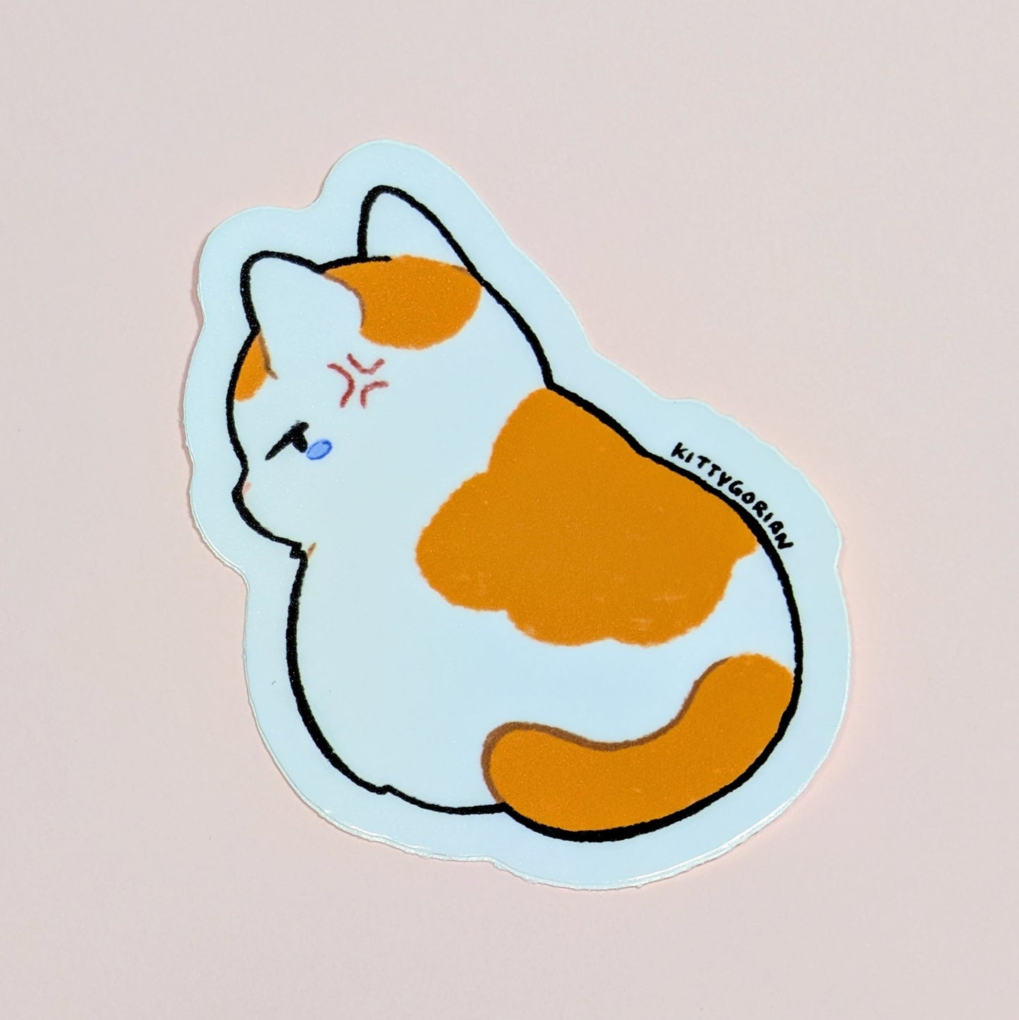 Angy Cat vinyl sticker