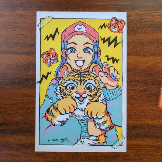 Ready to Pounce! (Tiger Queen) print || Original