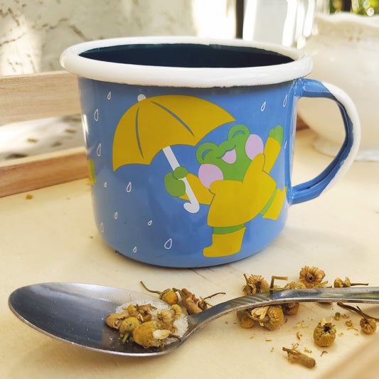 Rainy Day enamel mug || Rani the Froggie