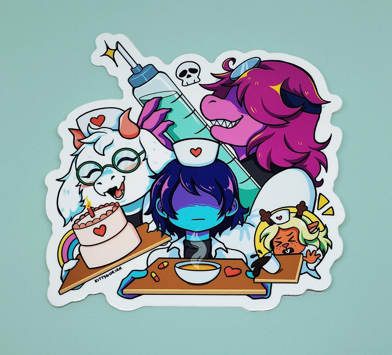  Deltarune - Cats Sticker Vinyl Bumper Sticker Decal Waterproof  5