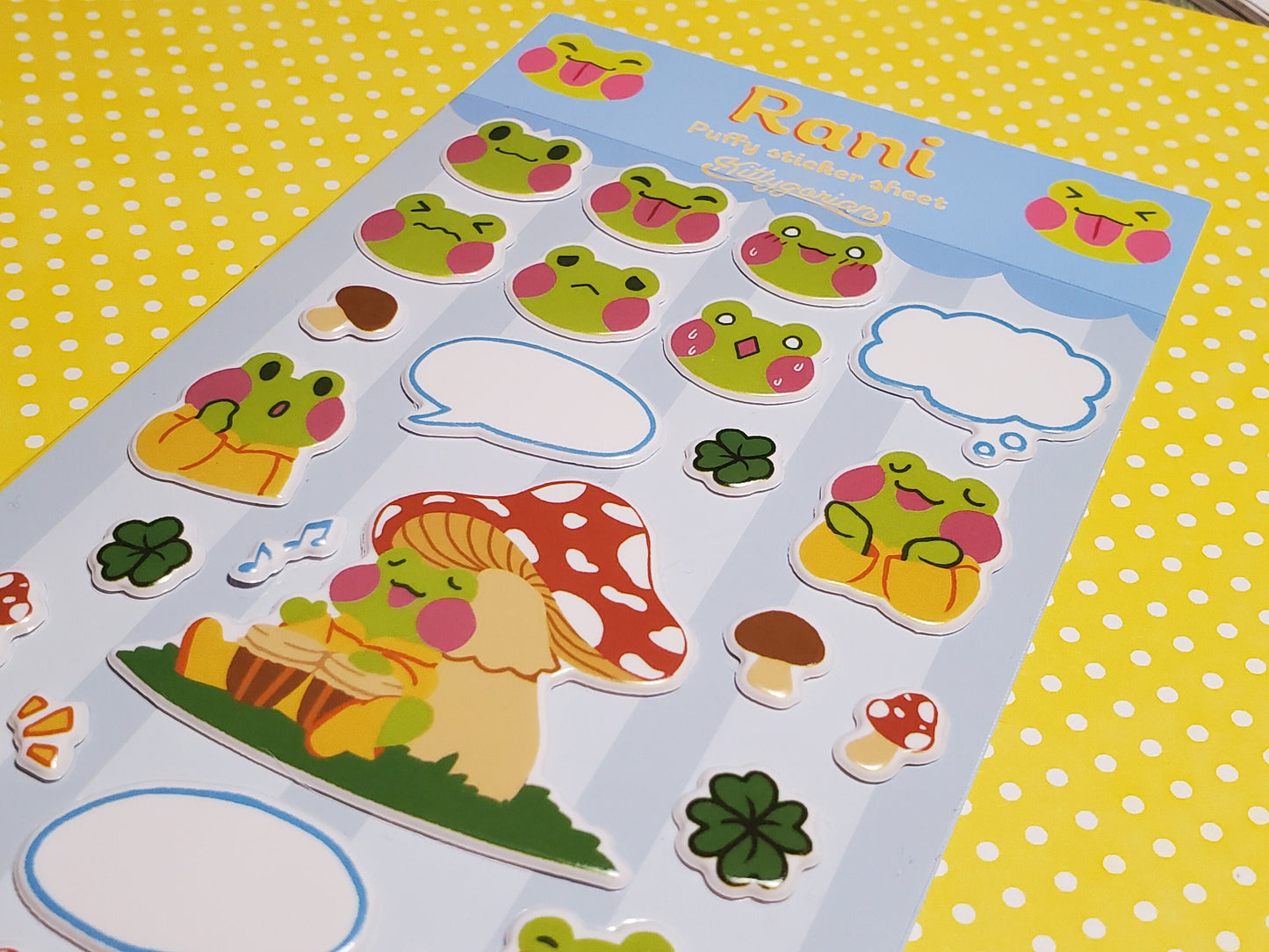 Rani puffy sticker sheet || Rani the Froggie