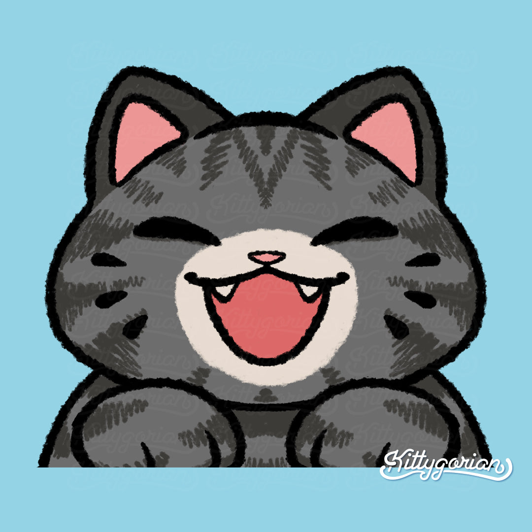Grey Tabby Cat decal