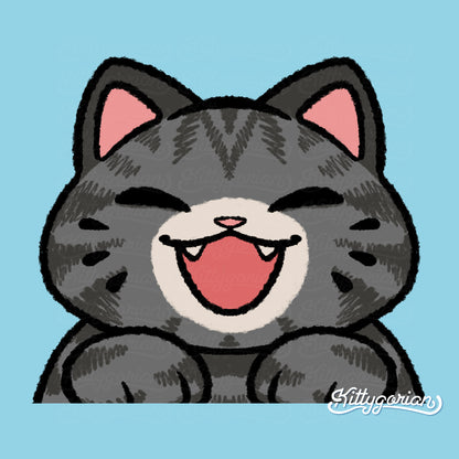 Grey Tabby Cat decal