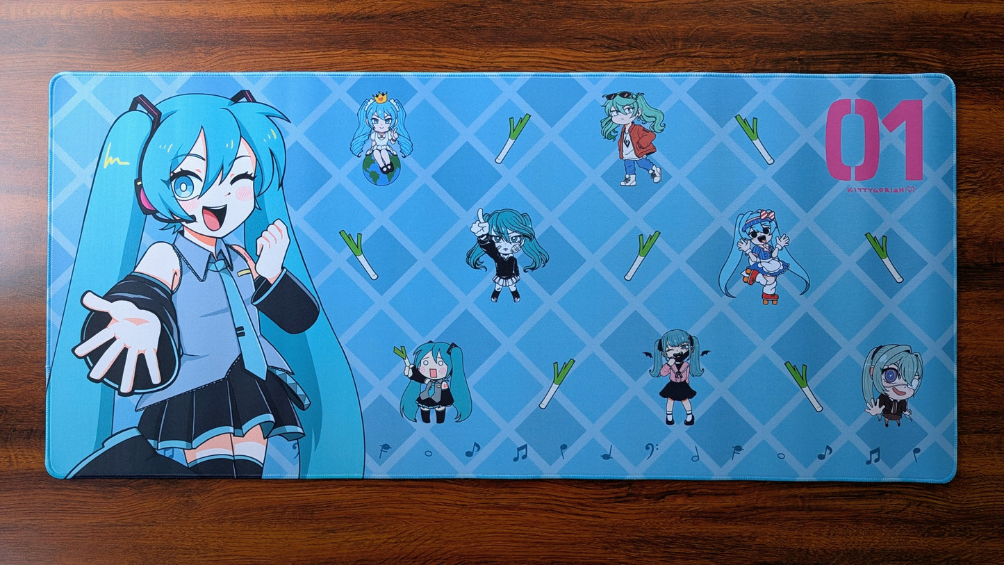 Full View of Hatsune Miku Desk Mat