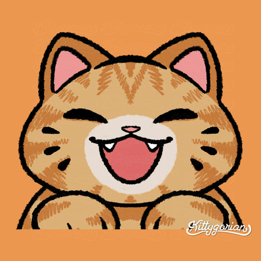 Orange Tabby Cat decal