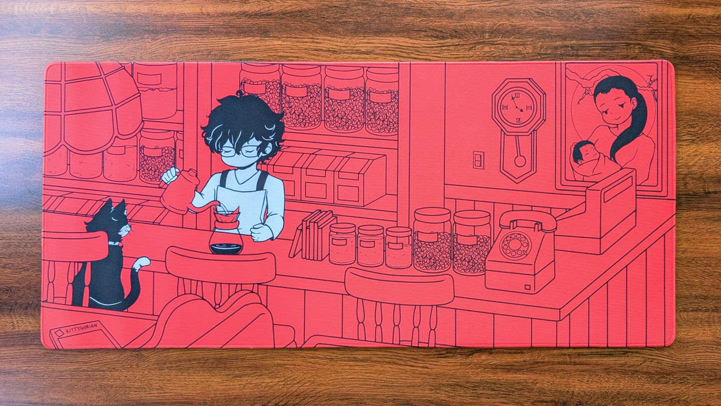 Full view of Persona 5 XL Gaming Desk Mat