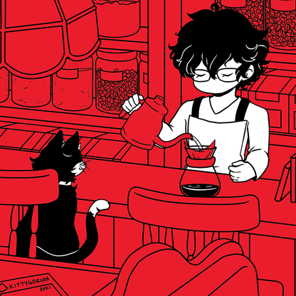 Cozy Café landscape print || Persona 5