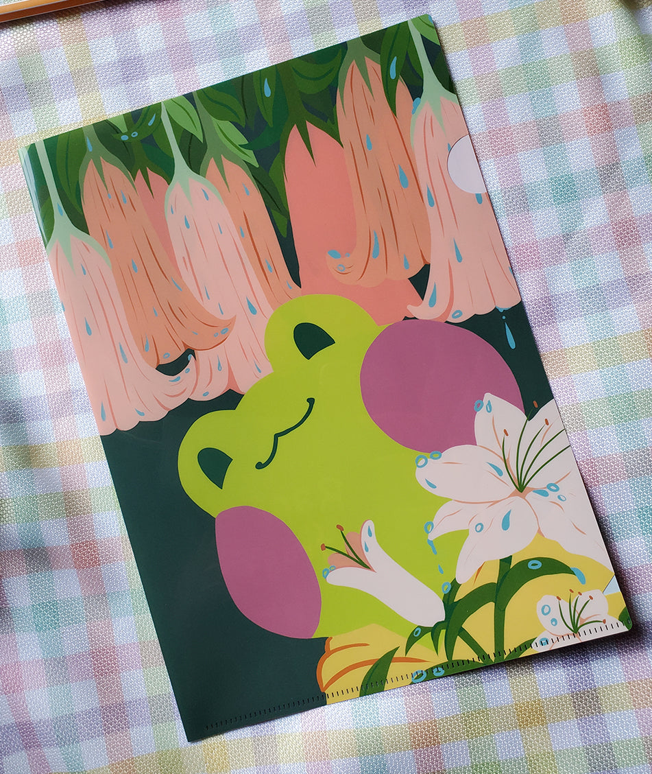 Rani the Froggie: Flowers Clearfile || Letter Size (A4)