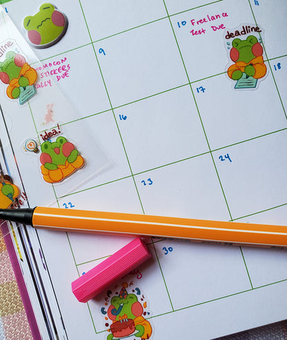 Rani Transparent journal stickers || Rani the Froggie