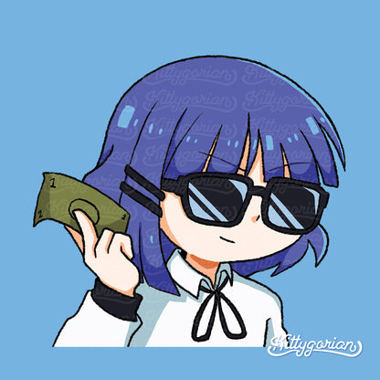 Ryo Yamada Dollar Dollar Bill decal || Bocchi the Rock!