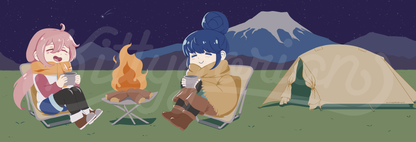 Comfy Camping landscape print || Yuru Camp