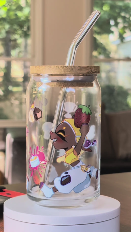 Frye Splatfest glass cup || Splatoon 3
