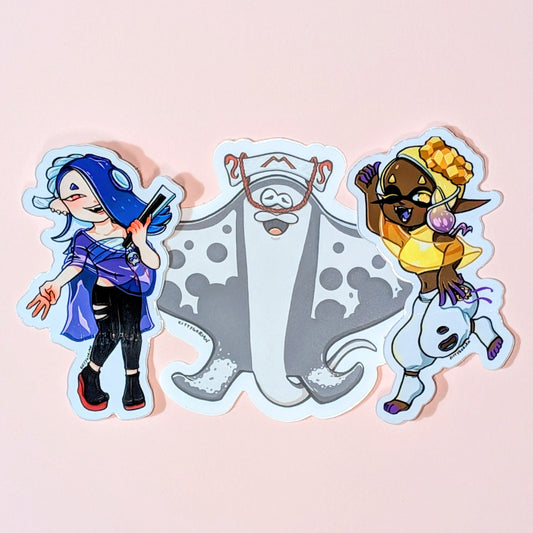 Deep Cut vinyl stickers || Splatoon 3