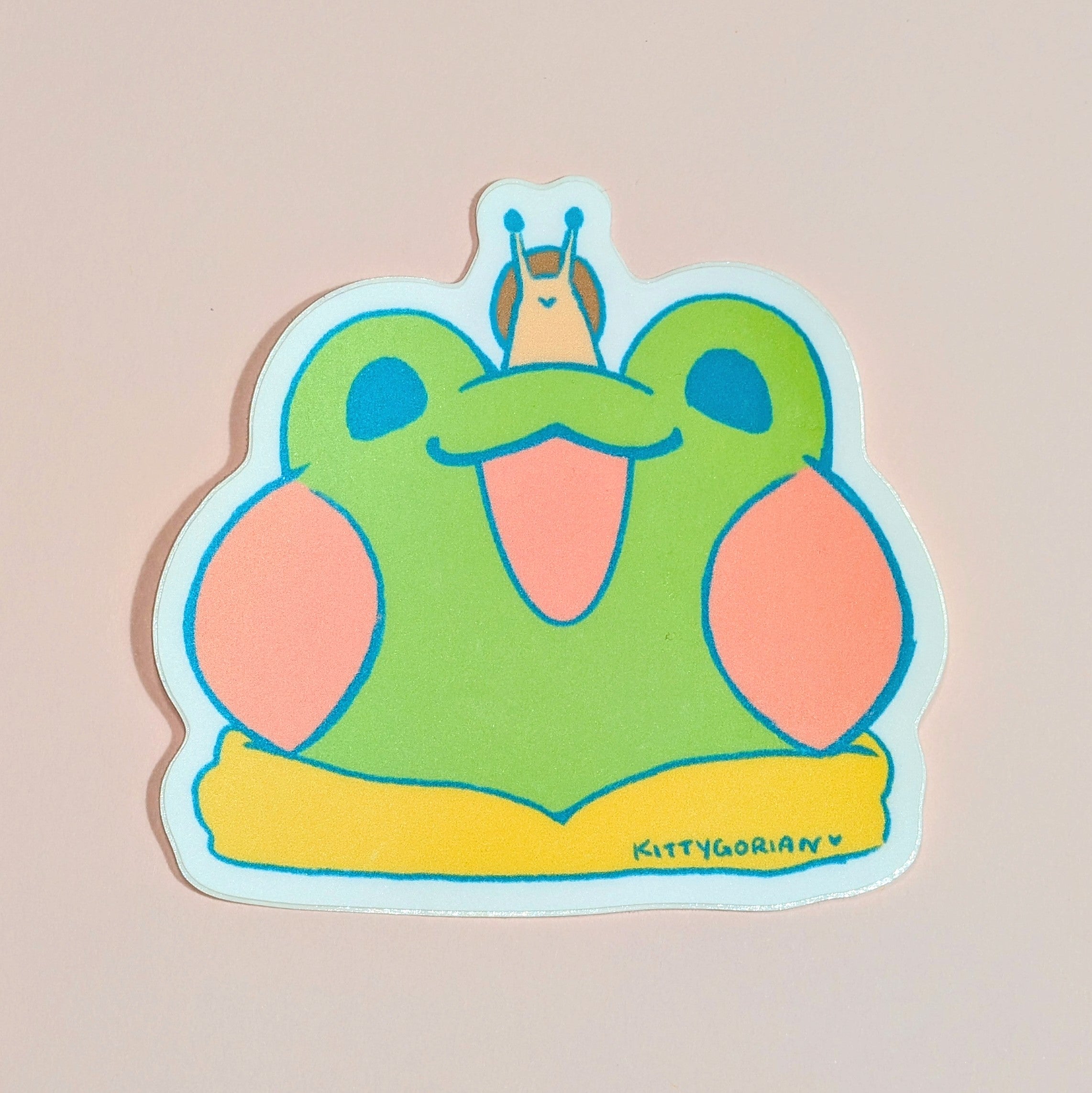 Rani and Caro vinyl sticker || Rani the Froggie – Kittygorian