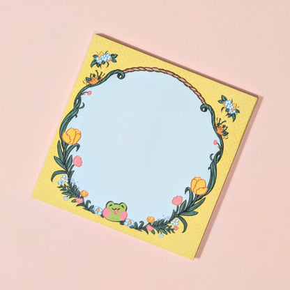 Rani Floral Wreath sticky note || Rani the Froggie
