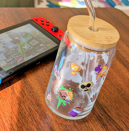 Frye Splatfest glass cup || Splatoon 3