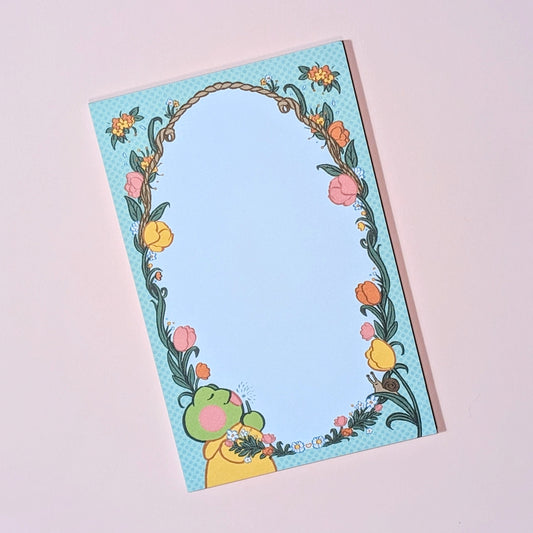 Rani Spring Florals notepad || Rani the Froggie