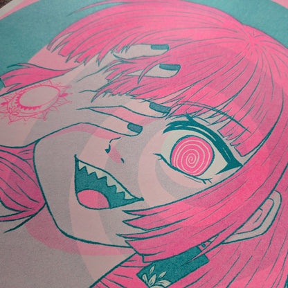 Happiness Spiral! Risograph print ||  Bocchi the Rock!