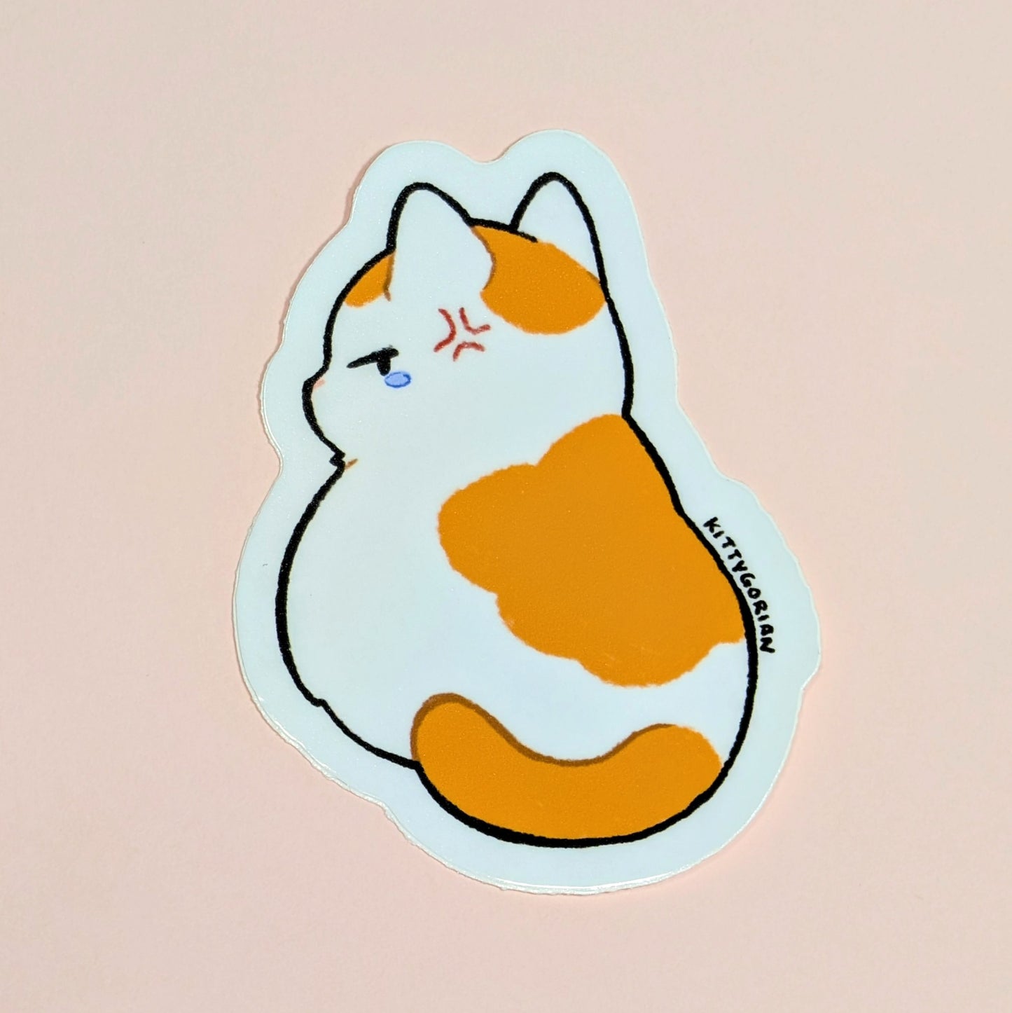 Angy Cat vinyl sticker