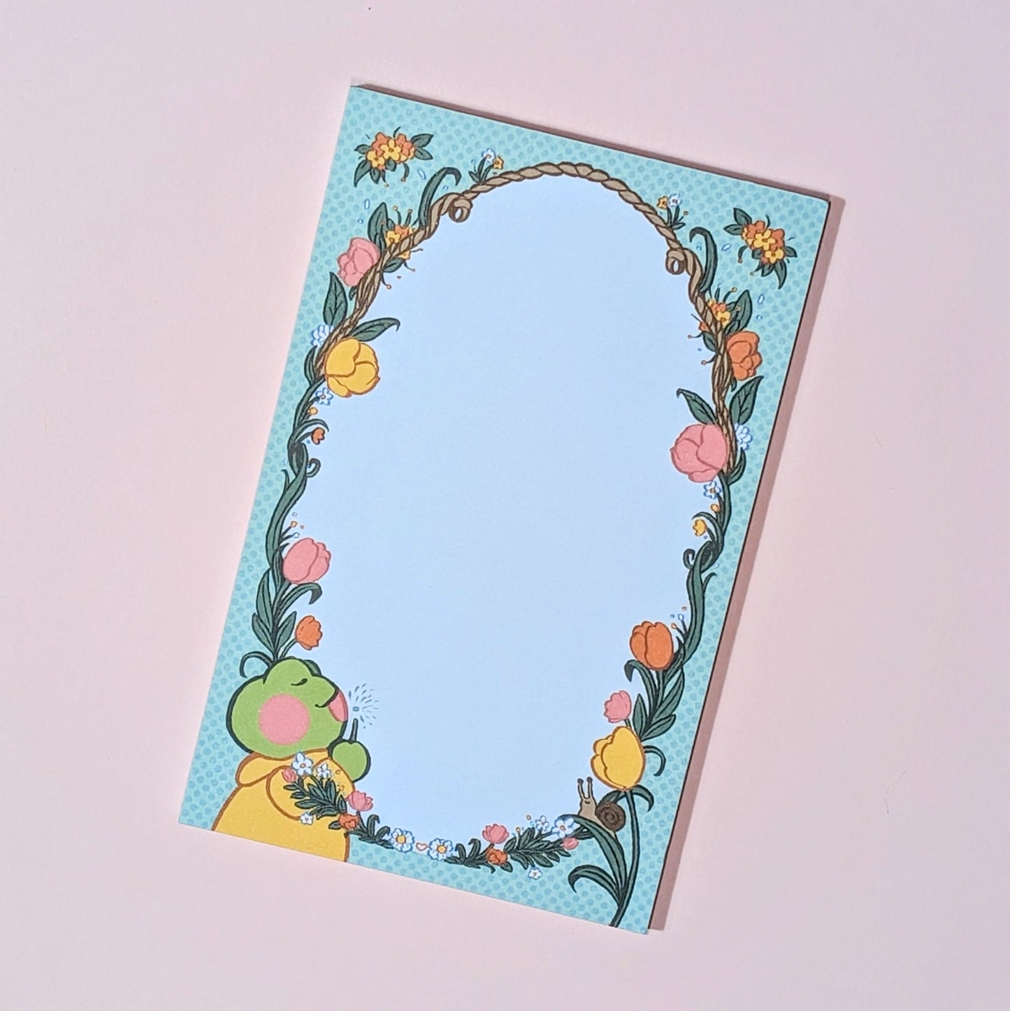 Rani Spring Florals notepad || Rani the Froggie