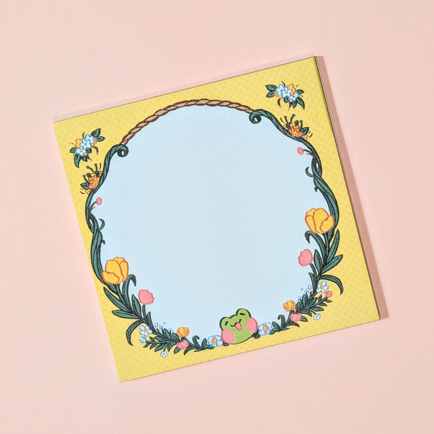 Rani Floral Wreath sticky note || Rani the Froggie