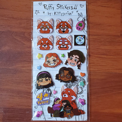 Transforming Crimson puffy sticker sheet || Turning Red