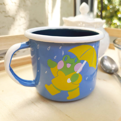 Rainy Day enamel mug || Rani the Froggie