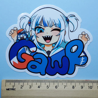 あ! 🔱Gawr Gura vinyl sticker || Hololive