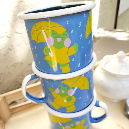 Rainy Day enamel mug || Rani the Froggie