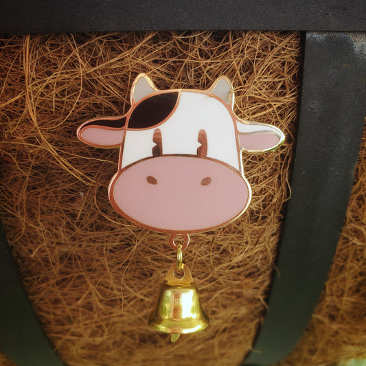 SoS Golden Moo-Moo 🐄 | Brass Enamel Pin | 1.5 inch with Bell attachment