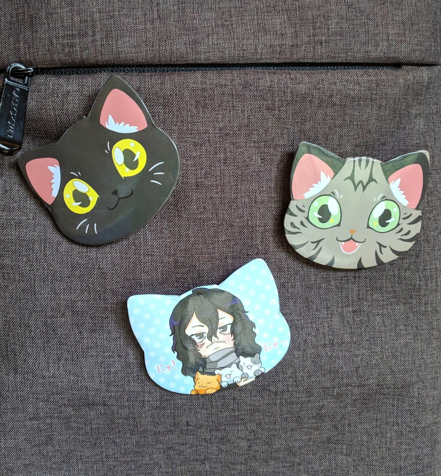 Cat buttons | Cat shaped buttons | Tabby, Sphynx, black and white cats